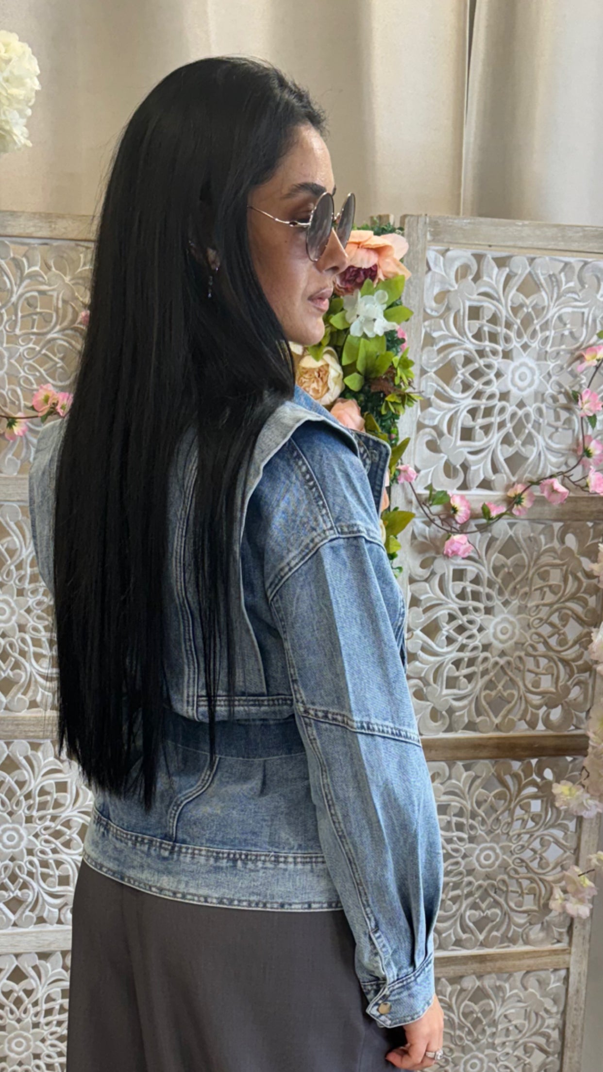 Veste en jean bleu